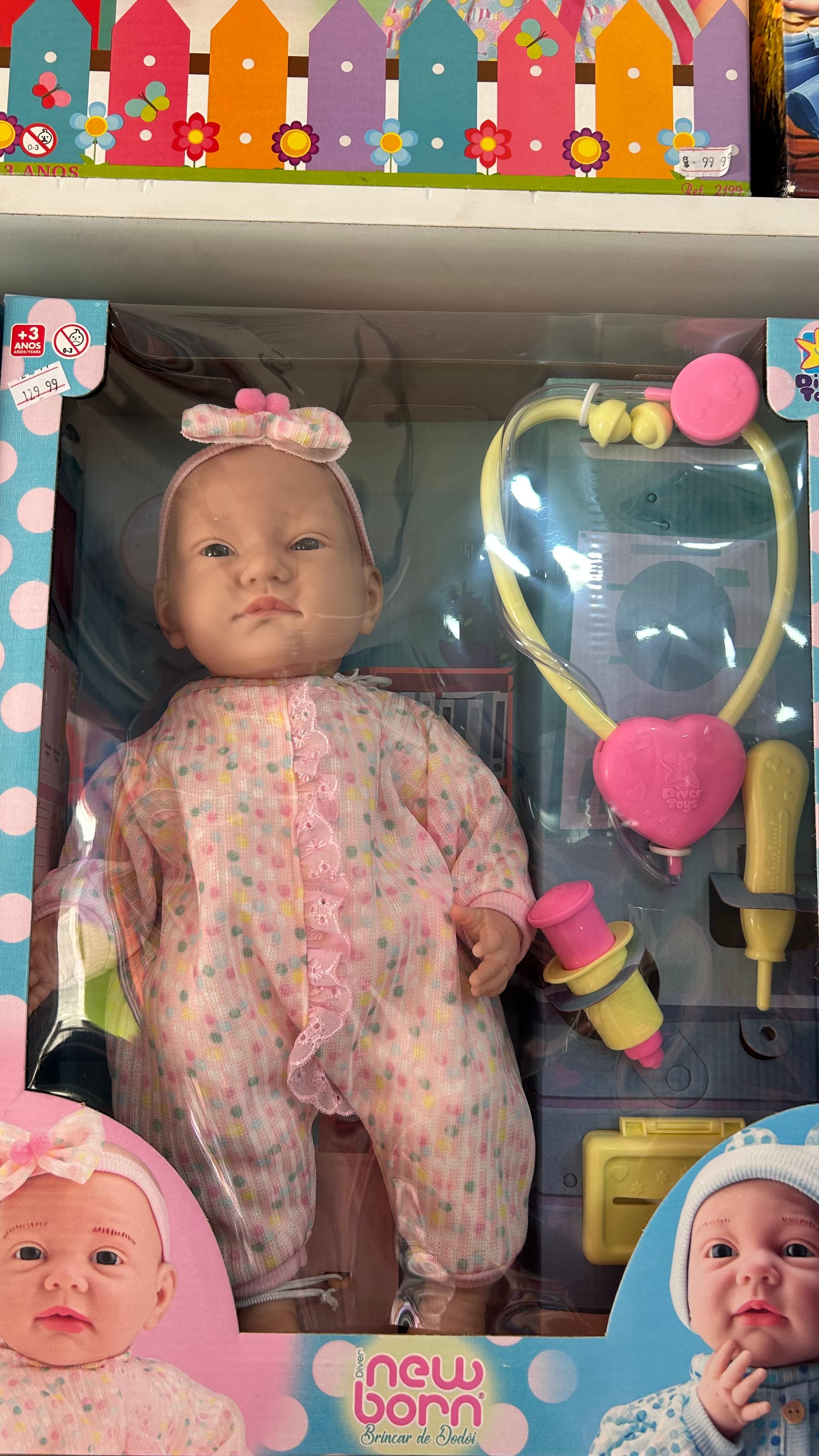 Boneca New Born Kit Cuidados