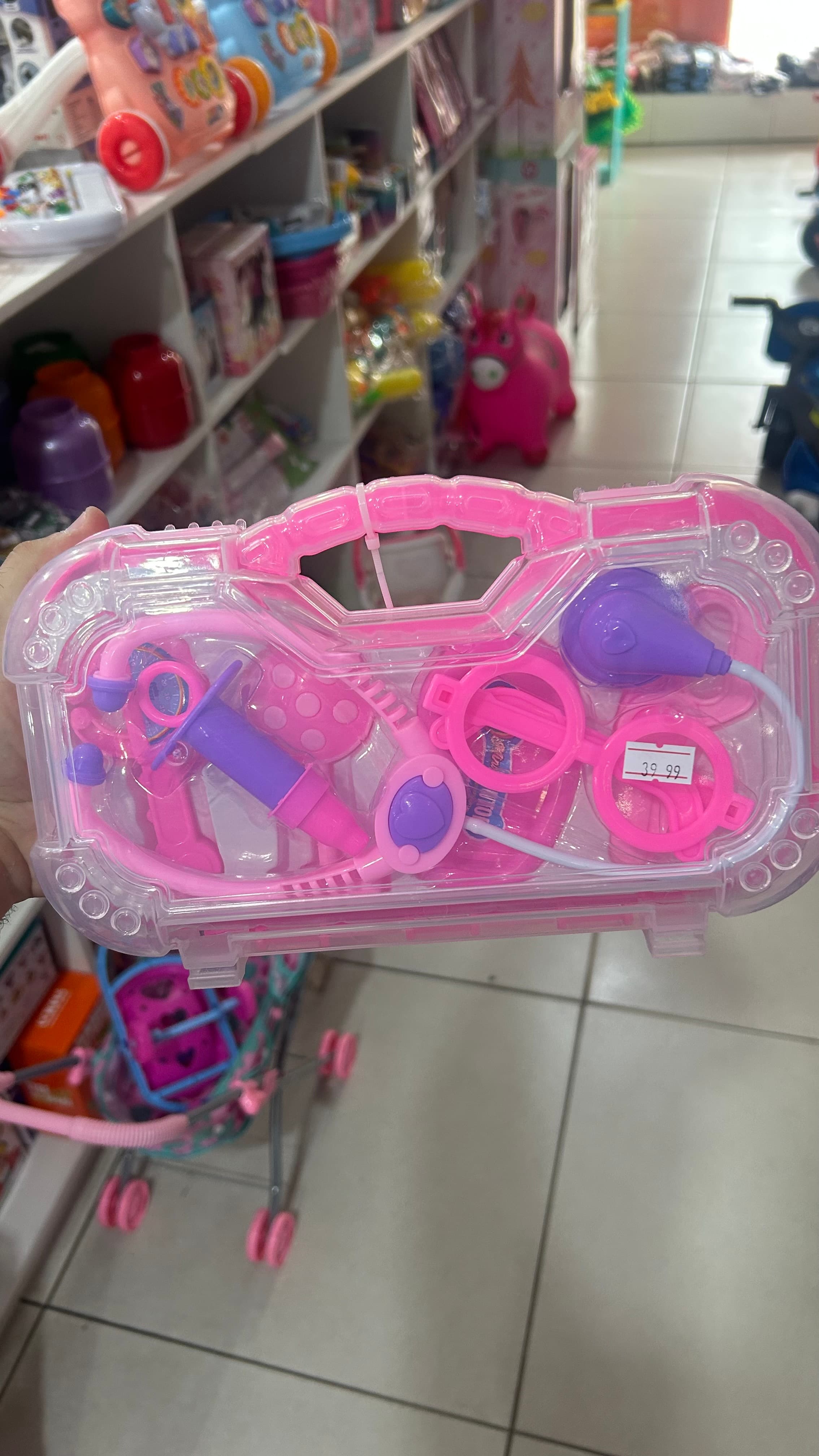 Kit Médico Infantil com Maleta Rosa