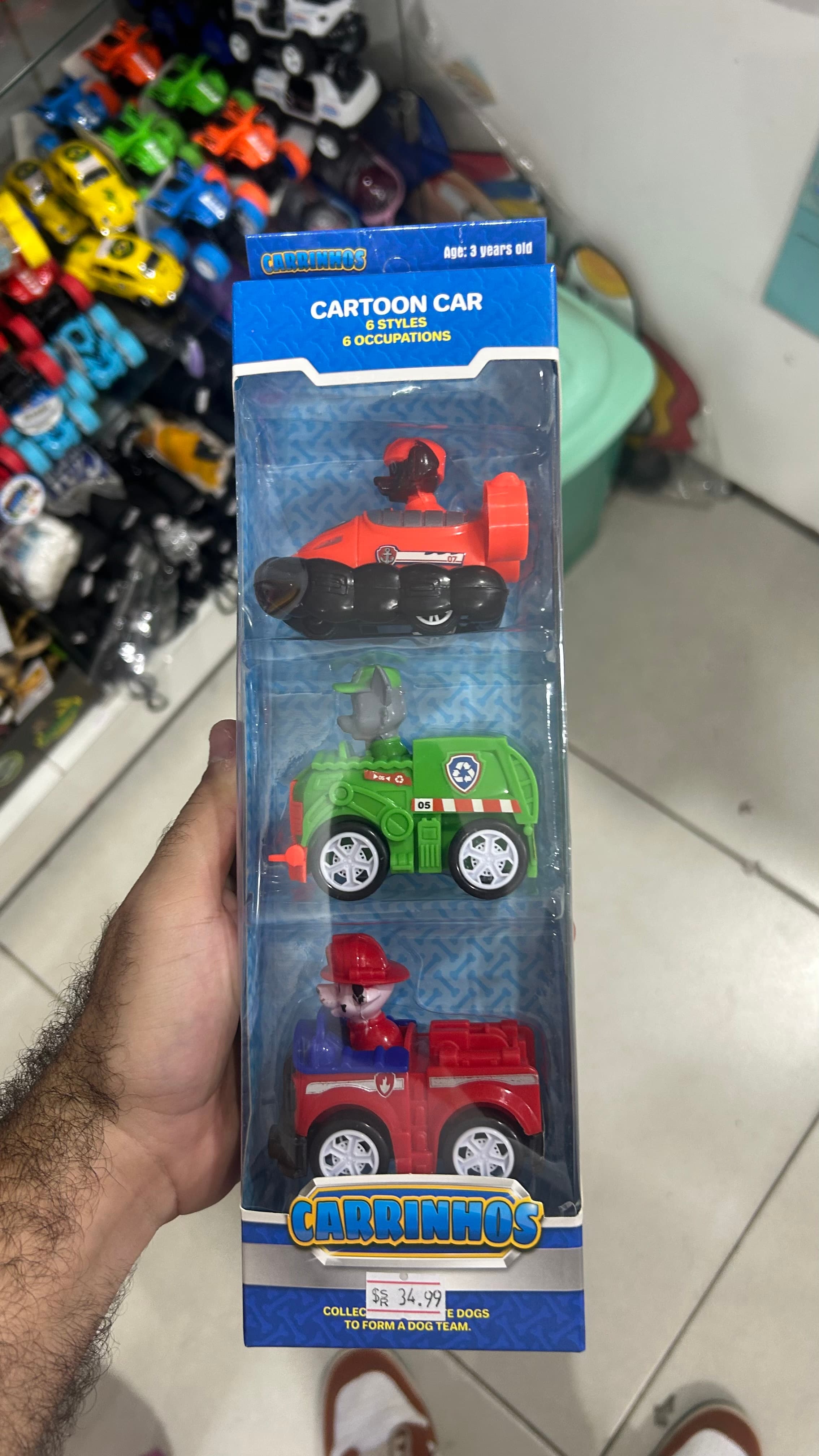 Kit Carrinhos Patrulha Canina
