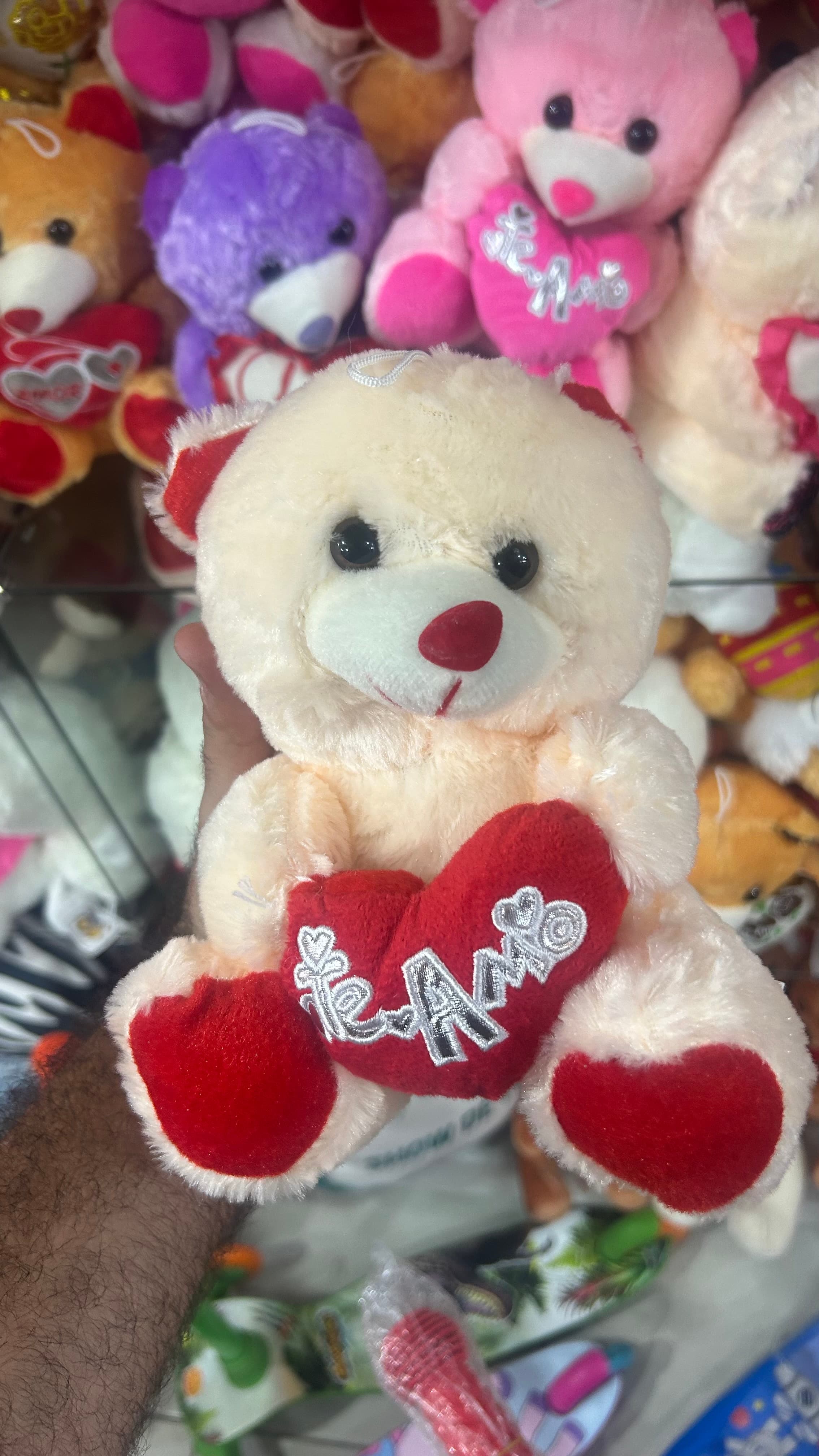 Urso de Pelúcia Amor com Coração Vermelho