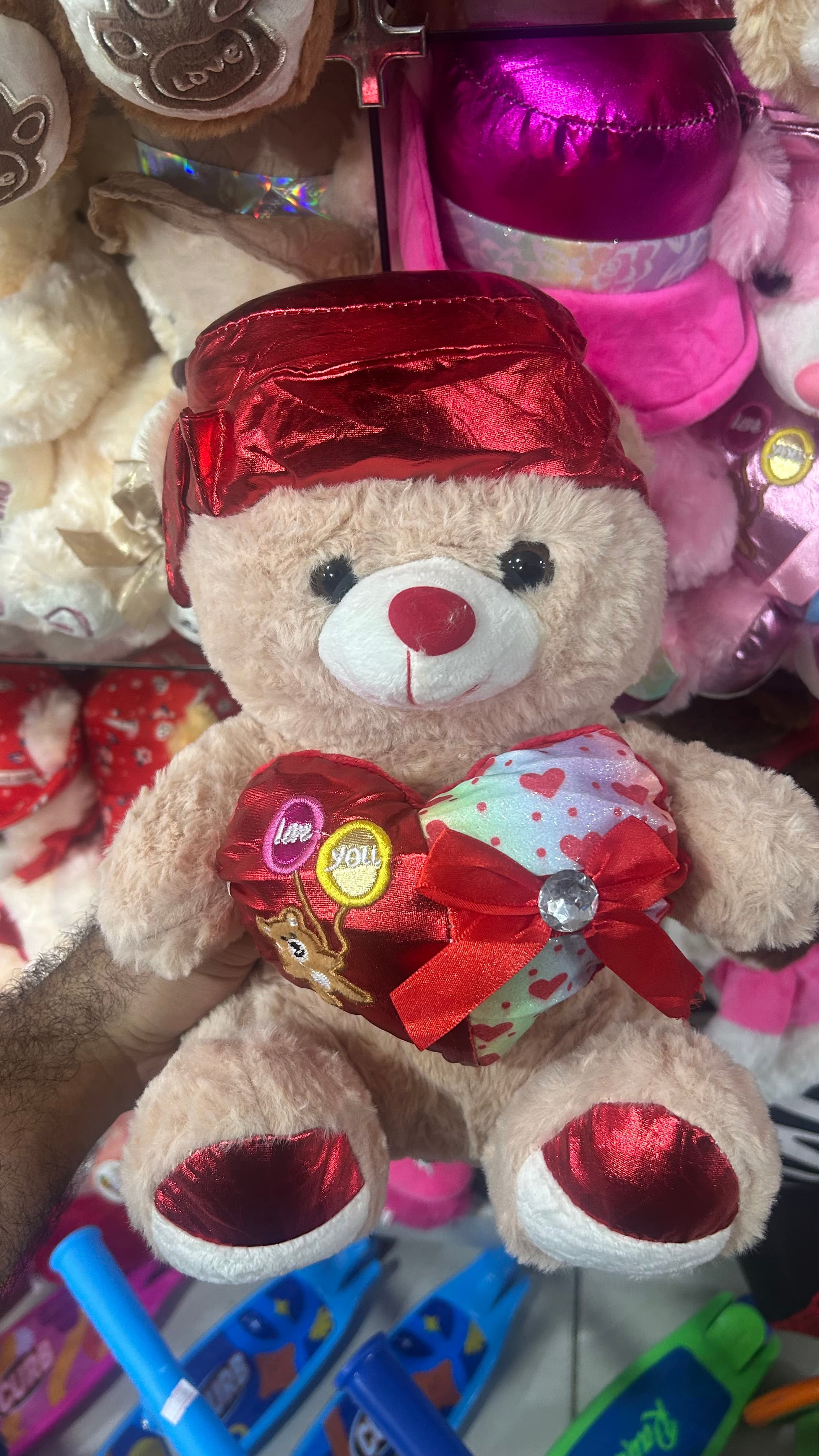 Urso de Pelúcia Love You com Coração Decorado