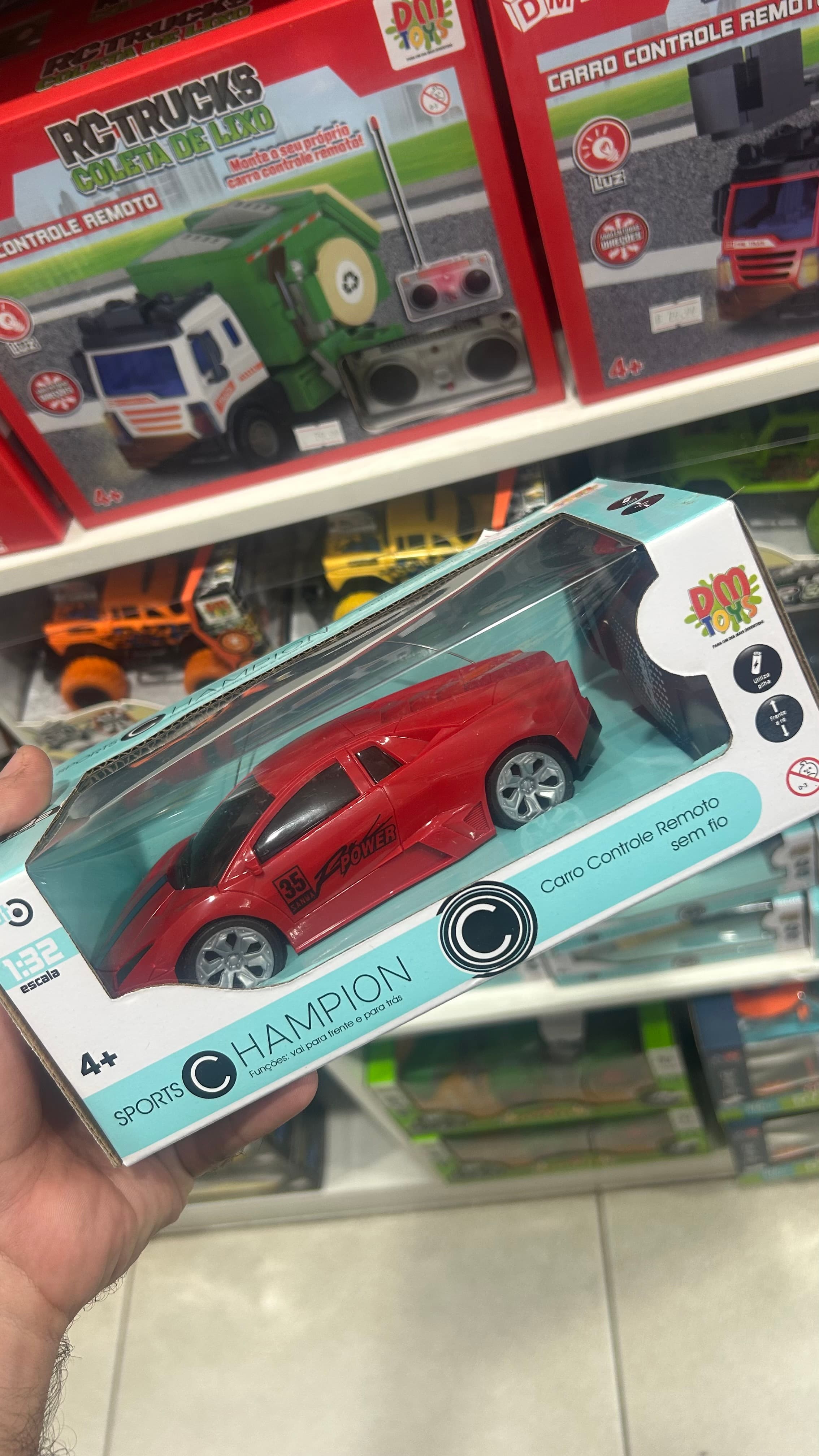 Carro Controle Remoto Sports Champion Vermelho