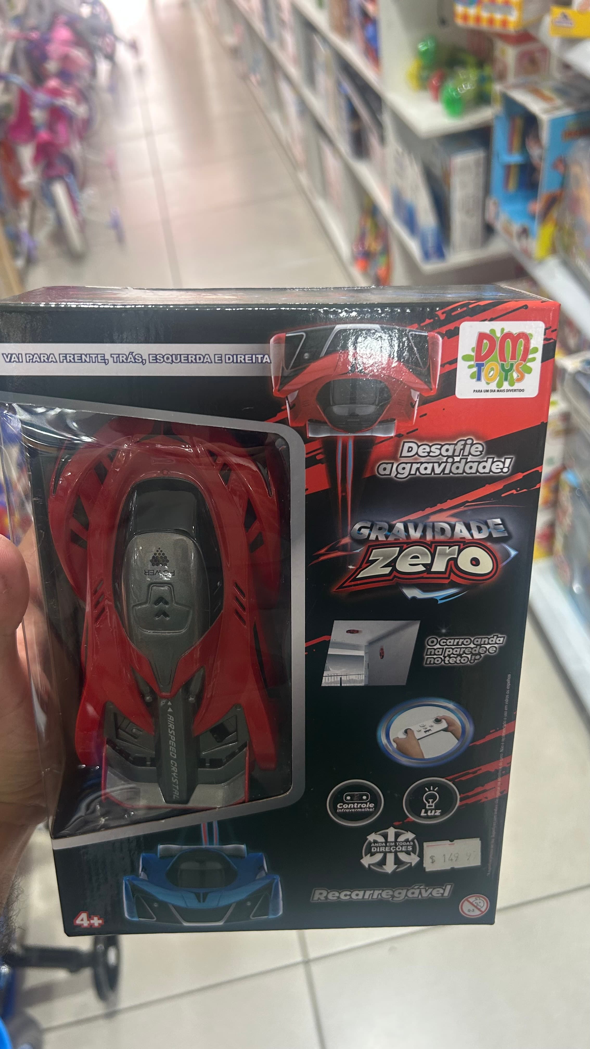 Carro Controle Remoto Gravidade Zero Recarregável Vermelho