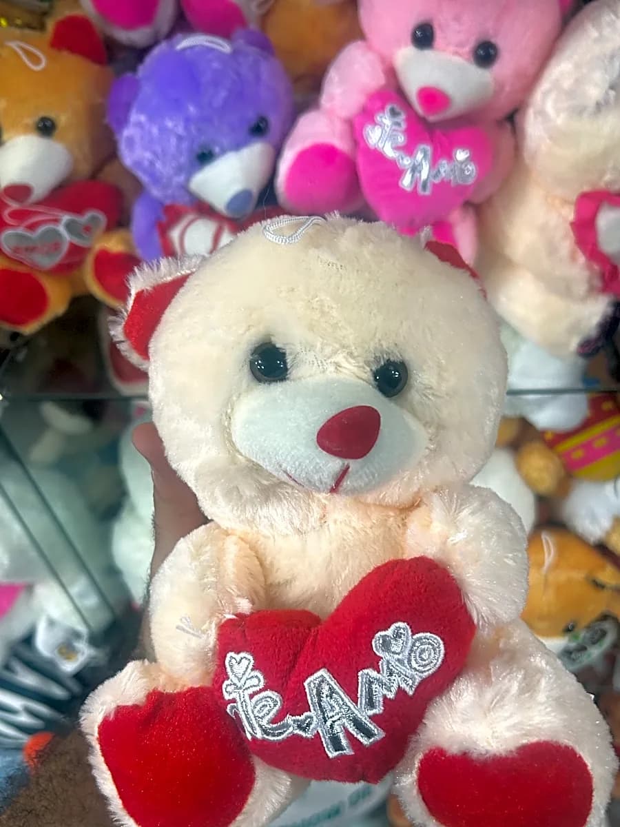 Urso de Pelúcia Amor com Coração Vermelho
