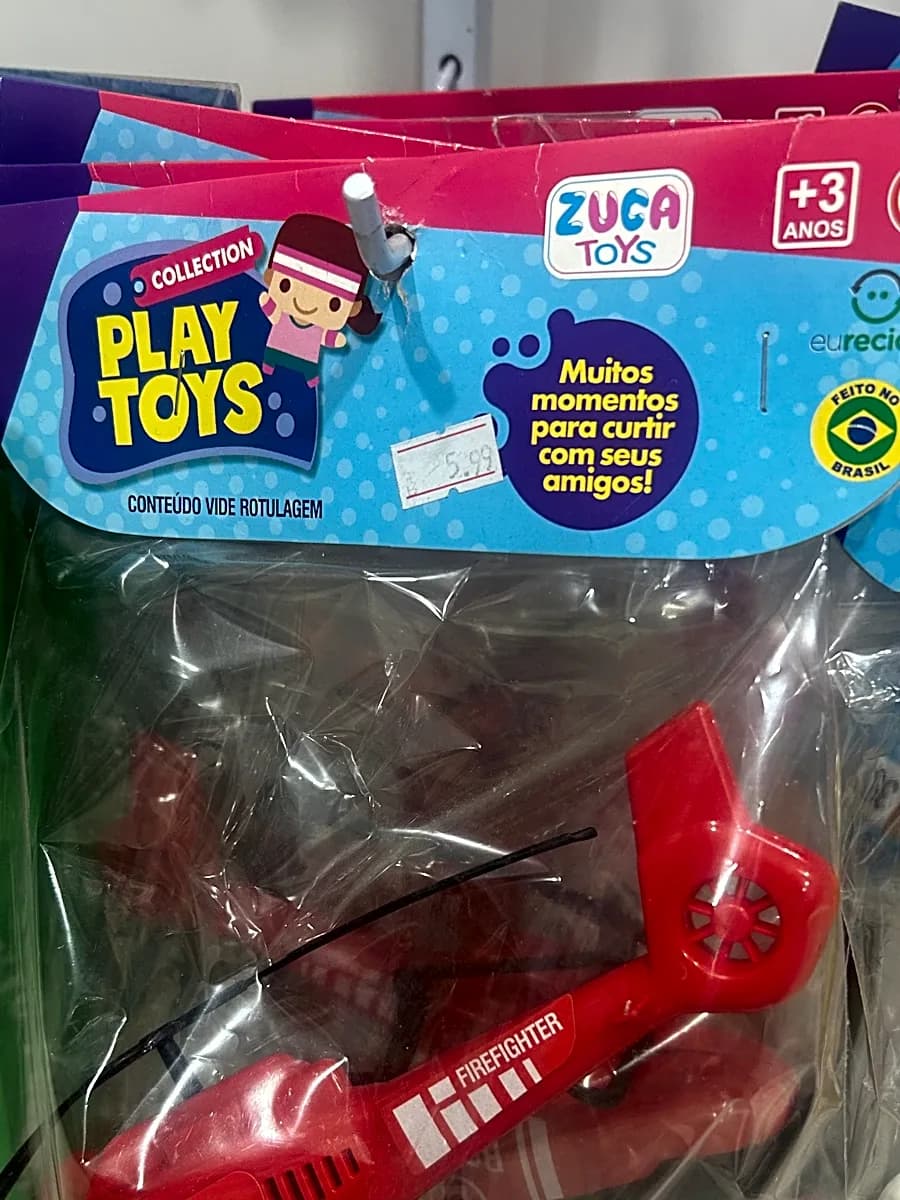Helicóptero Infantil Resgate Firefighter Play Toys