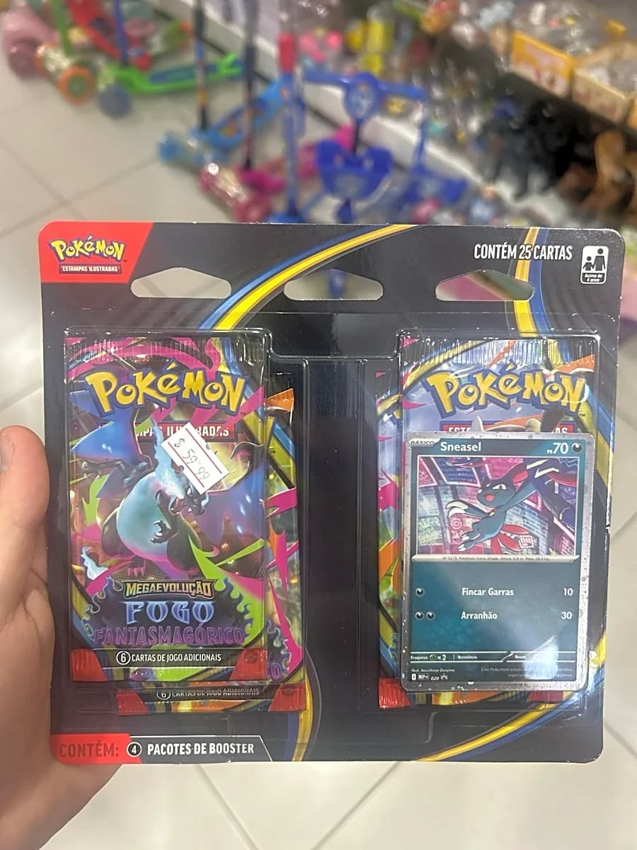 Cartas Pokémon Megaevolução Fogo Fantasmagórico 25 Cartas