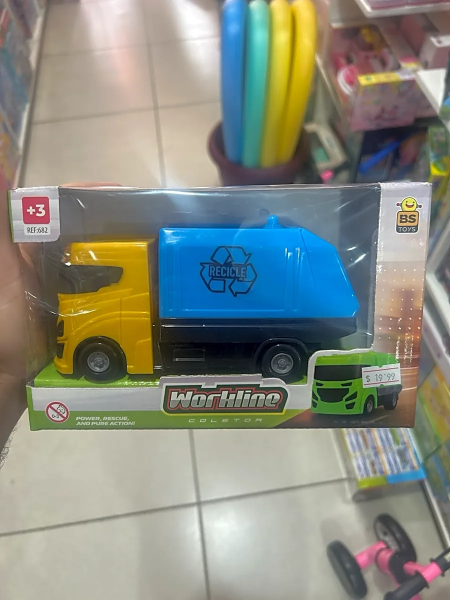 Caminhão de Lixo Reciclagem Workline Coletor BS Toys