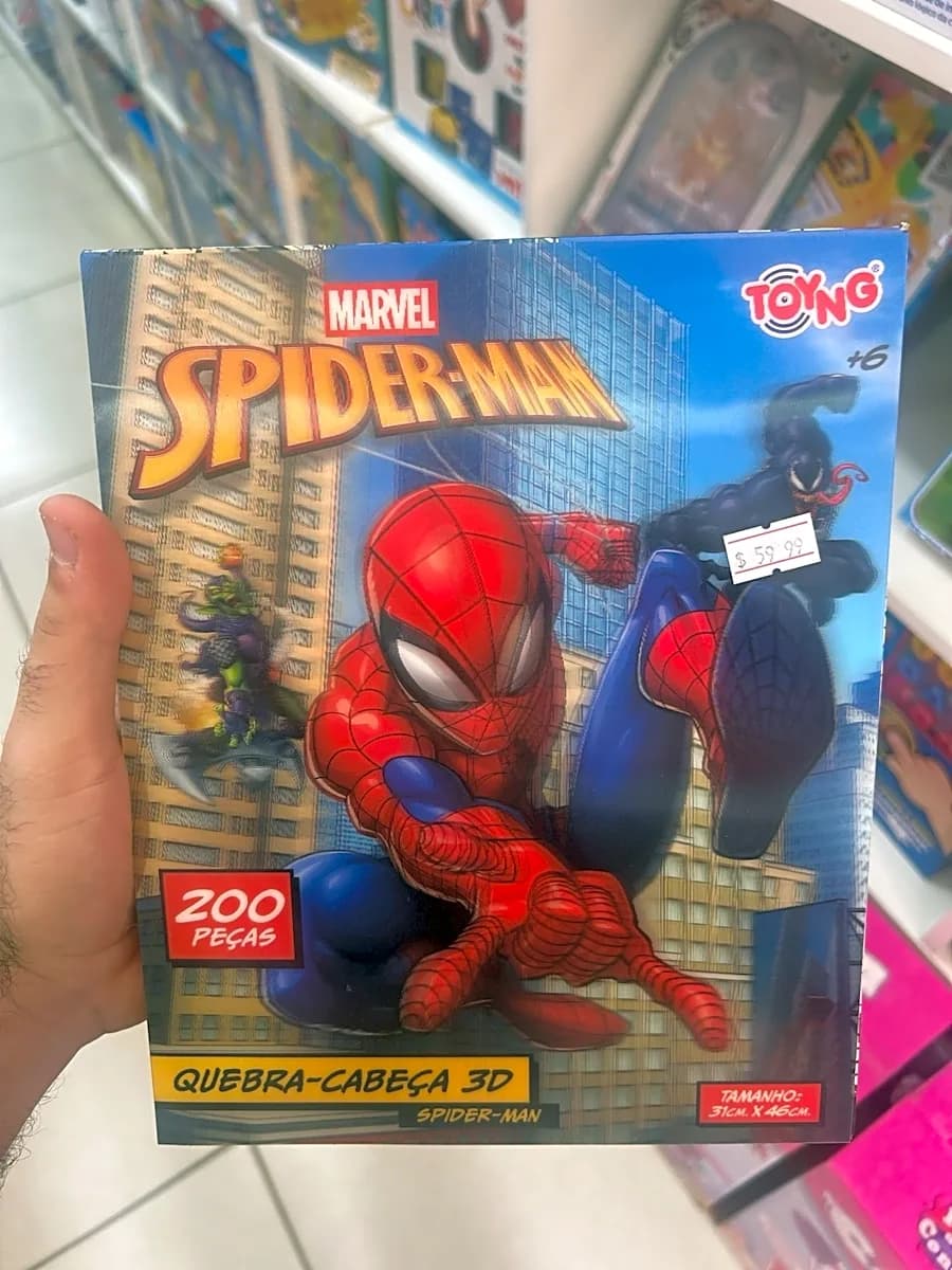 Quebra-Cabeça 3D Homem-Aranha 200 Peças Toyng