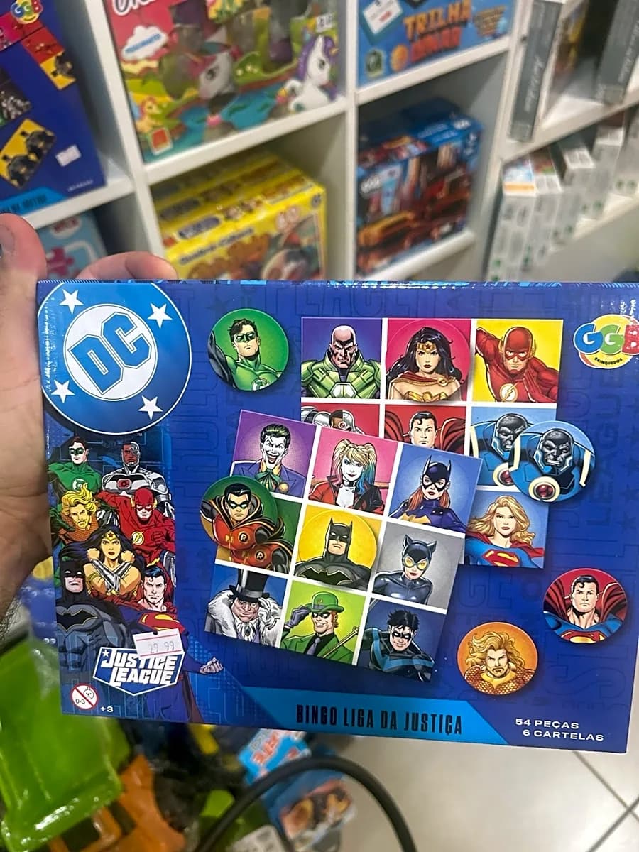 Bingo Liga da Justiça DC GGB Brinquedos