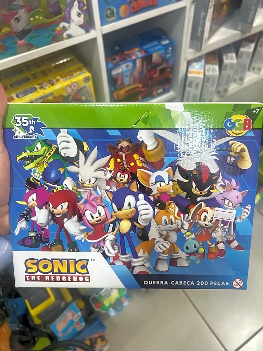 Quebra-Cabeça Sonic 200 Peças GGB Brinquedos