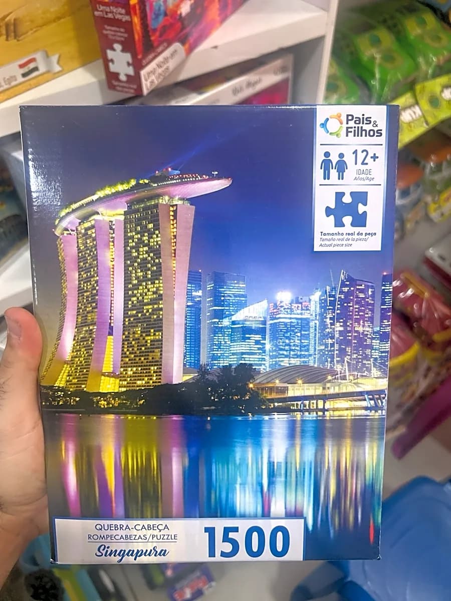 Quebra-Cabeça 1500 Peças Singapura Pais & Filhos