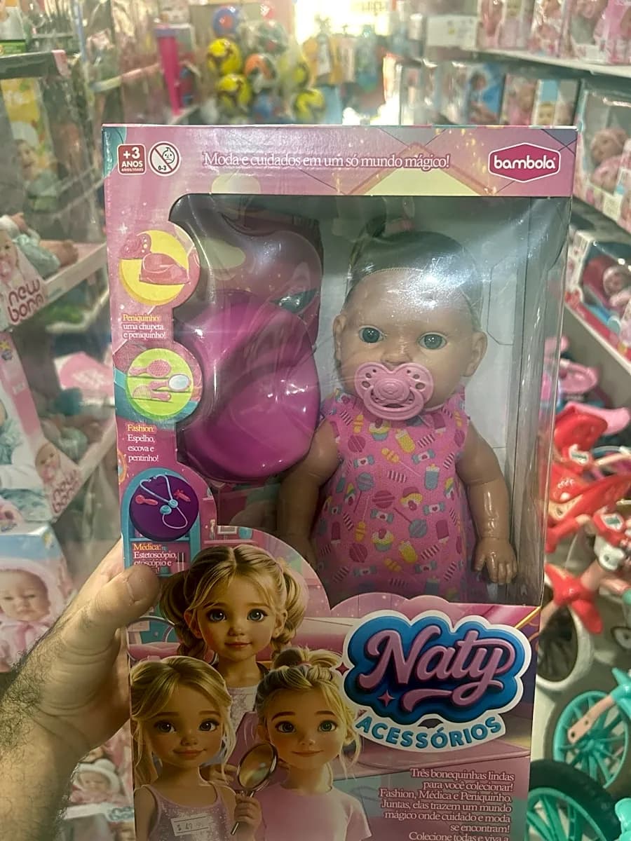 Boneca Naty Acessórios Peniquinho Bambola