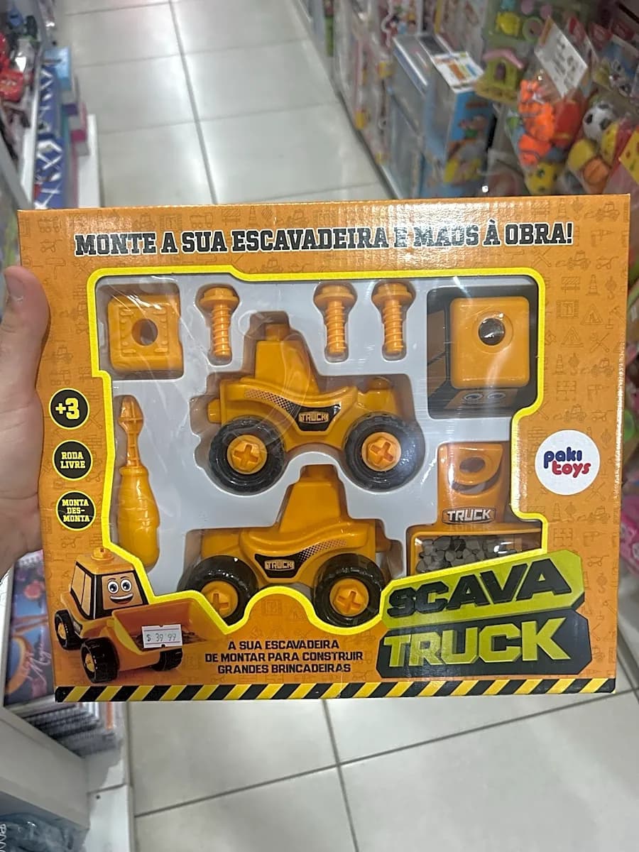 Escavadeira de Montar Scava Truck Paki Toys