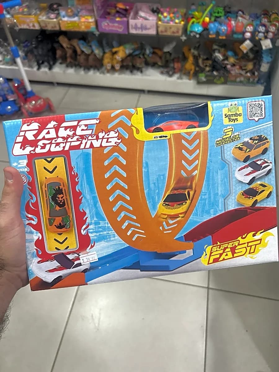 Pista Race Looping com Carrinho Samba Toys