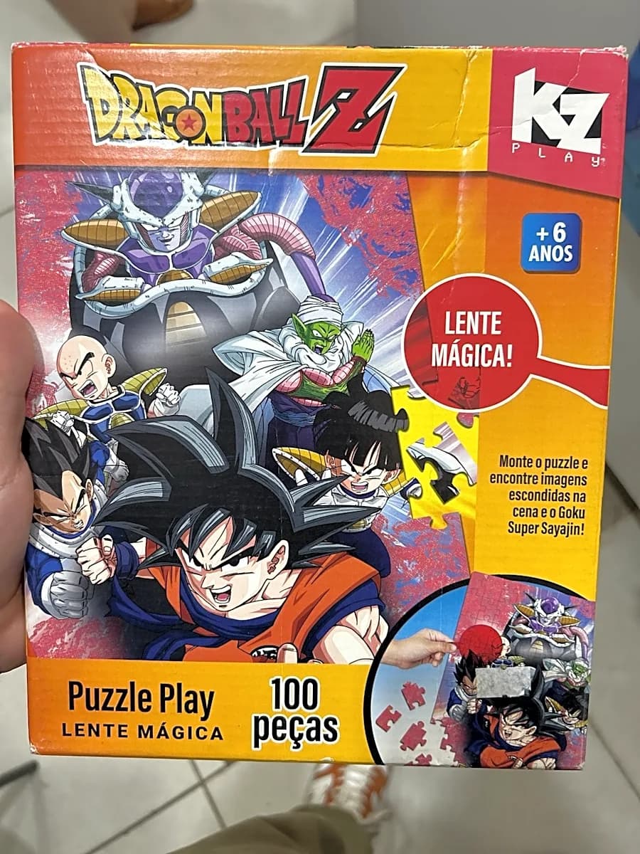 Quebra-Cabeça Dragon Ball Z 100 Peças Lente Mágica KZ Play