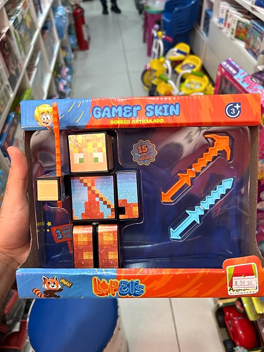 Boneco Articulado Lopers Gamer Skin 15 cm Algazarra
