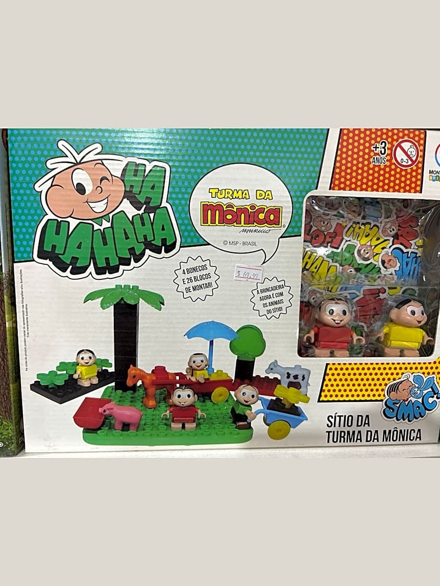Sítio da Turma da Mônica com 4 Bonecos e 26 Blocos Monte Líbano