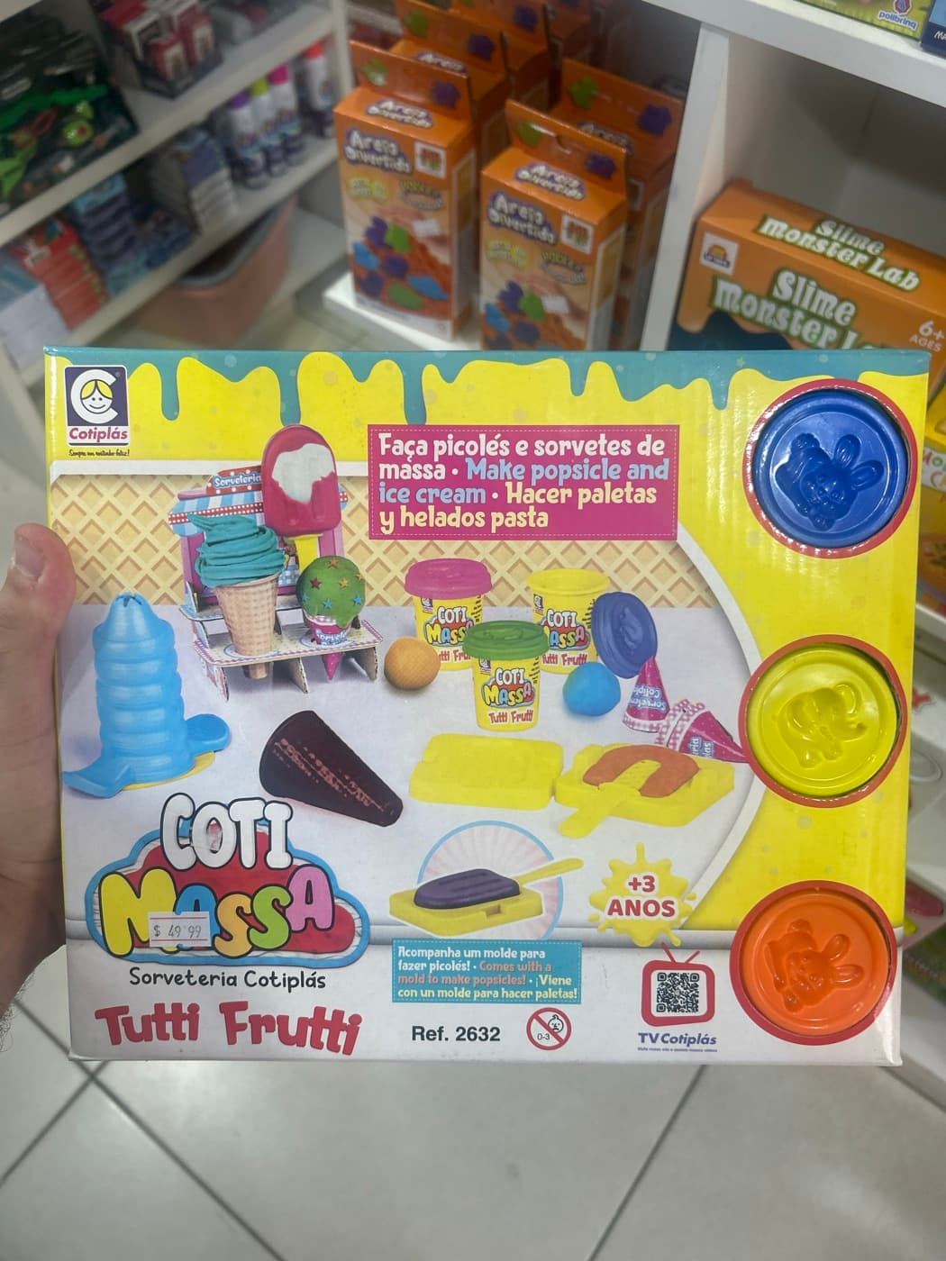 Coti Massa Sorveteria Tutti Frutti Cotiplás