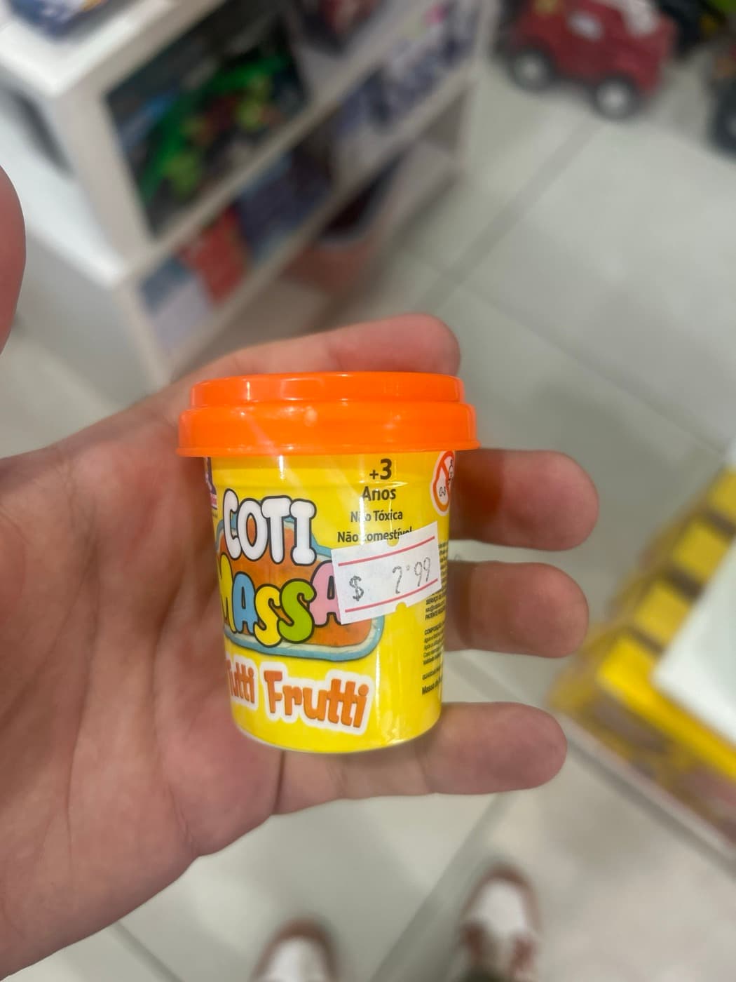 Massinha Coti Massa Tutti Frutti Pote Individual