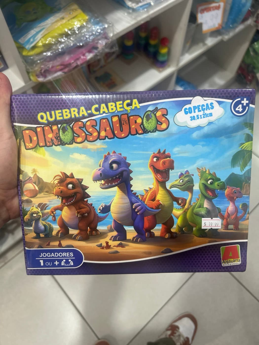 Quebra-Cabeça Dinossauros 60 Peças Algazarra